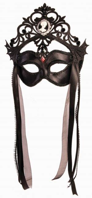 Black Dark Royalty Masquerade Queen Mask Screamers Costumes