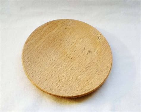 Unfinished Wooden Plate Solid Wood Natural Etsy
