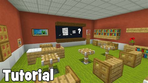 Minecraft Tutorial How To Make A Classroom School Class Room Tutorial