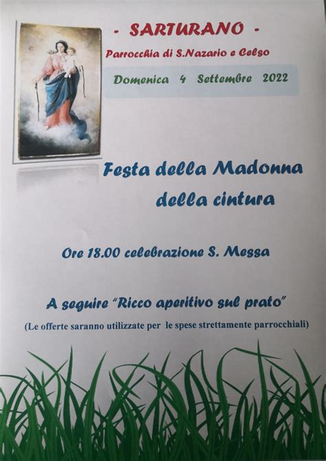 Festa Della Madonna Della Cintura A Sarturano — Parrocchia Santa Maria