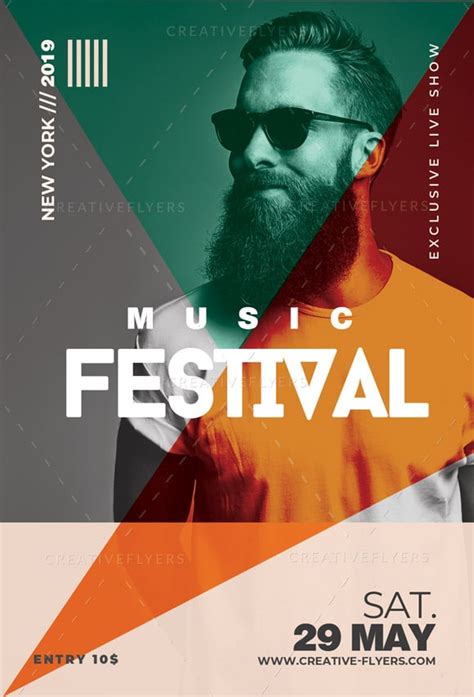 Festival Music Poster Editable In Photoshop Creative Flyers