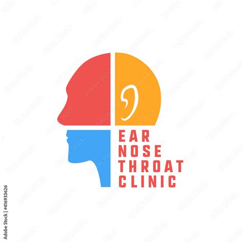 Ear Nose Throat Ent Logo For Otolaryngologists Clinic Concept Vector