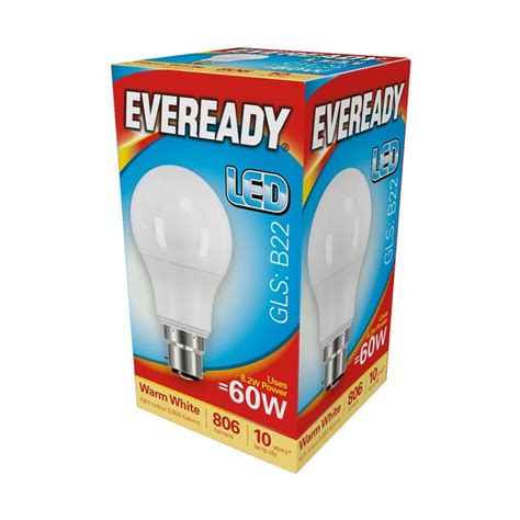 Eveready Led Bulb Gls Warm White B22 82w 60w