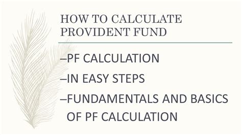 How To Calculate Provident Fund Pf Calculation Youtube