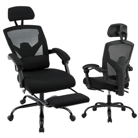 1 Ergonomic Office Chair Reclining High Back Mesh Chair Computer Desk Chair Swivel Rolling