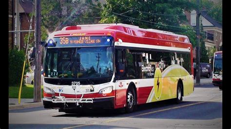 New Bus Ttc New Flyer Xe Charge Bus Ride On Route B Jane North