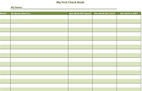 check book template  excel templates