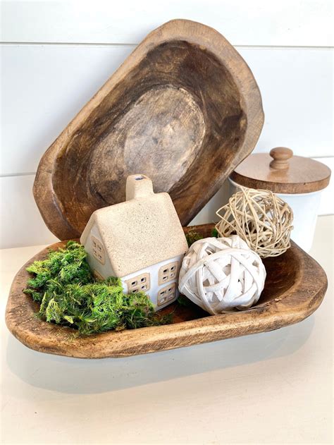 Beautiful Dough Bowl Decorative Wood Bowl Farmhouse Etsy