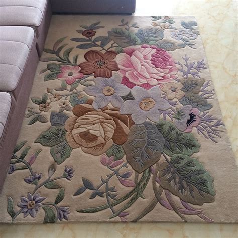 Traditional Chinese Floral Carpets For Living Room 100 Wool Rugs For