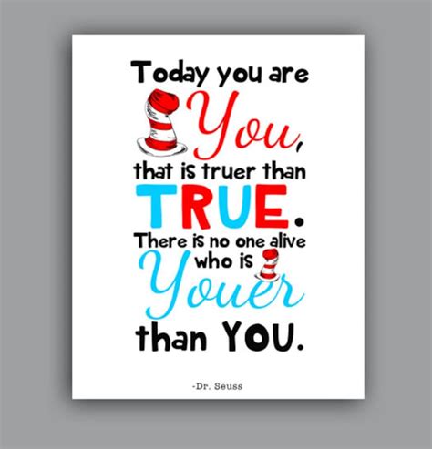 Dr Seuss Quote Nursery Quote Today You Are You That Is Truer Than True