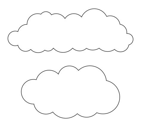 10 Best Large Printable Cloud Template Cloud Template Leaf Template