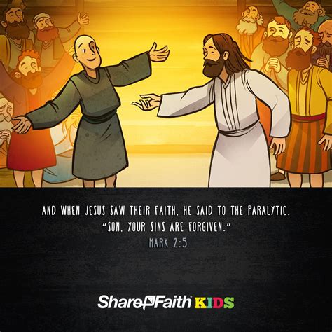 Luke 5 Jesus Heals The Paralytic Kids Bible Scripture This Sharefaith