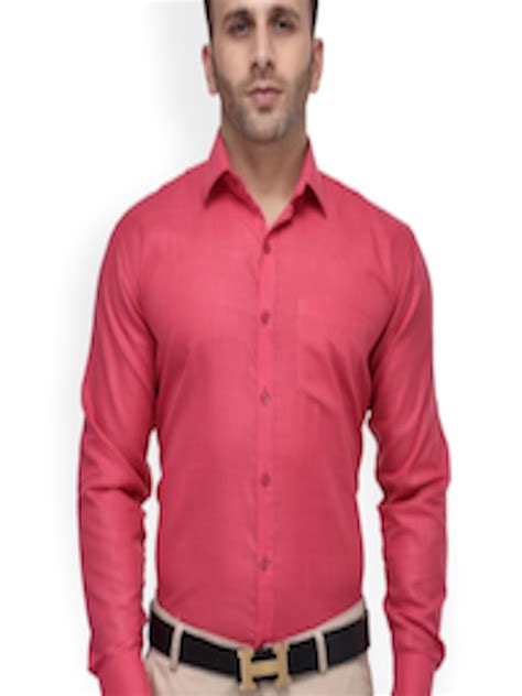 Buy Hangup Men Pink Regular Fit Solid Formal Shirt Shirts For Men