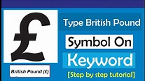 How To Type British Pound Symbol On Keyboard (£) - YouTube
