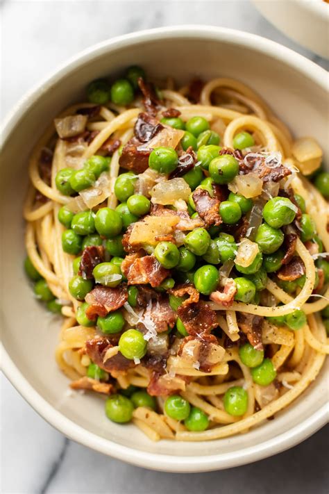 Bacon And Pea Pasta • Salt And Lavender