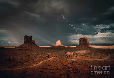 Monument Valley In Arizona During A Storm Photograph By Thomas Jones