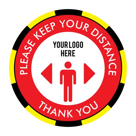 Keep Your Distance Logo Floor Stickers