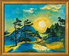 Buy Picture "Rising Sun" (1933), golden framed version by Max Pechstein ...