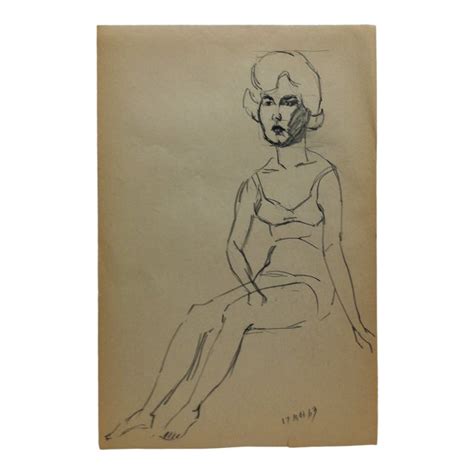 1963 Vintage Sitting Tom Sturges Jr Original Drawing Chairish