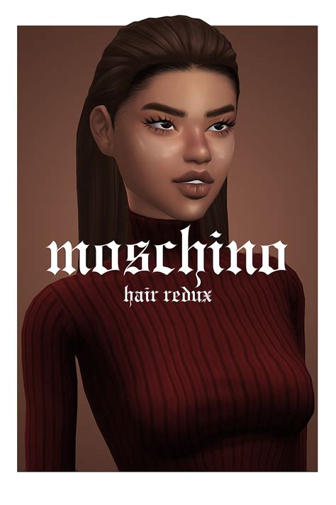 Moschino Hair Redux Grimcookies On Patreon Sims Hair Maxis Match