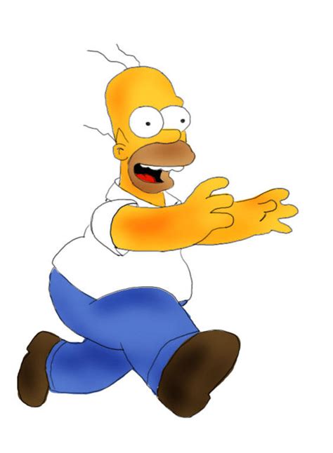 Homer Simpson Running By Sfenne On Deviantart