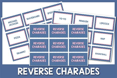 The Best Reverse Charades Ideas Printable Cards