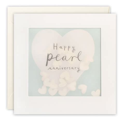 Happy Pearl Anniversary Paper Shakies Card Shop Indie