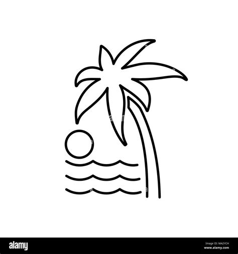 Icono De Palmeras Playa Y Vacaciones Icono Ilustración Imagen Vector De Stock Alamy