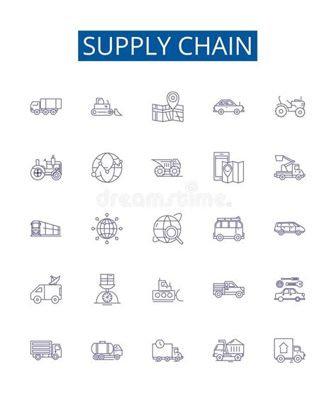 Supply Chain Line Icons Signs Set Design Collection Of Logistics