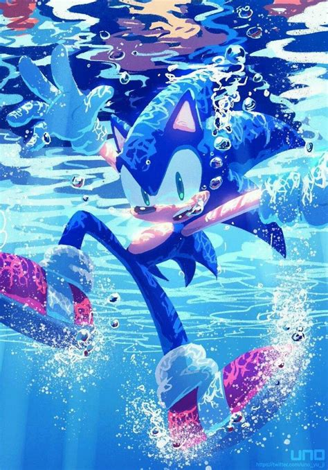Sonic The Hedgehog Wallpapers On Tumblr Sonic The Hedgehog Under Water Fan Art Credit Bottom