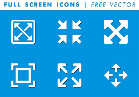 Full Screen Icons Free Vector Download Free Vector Art Stock