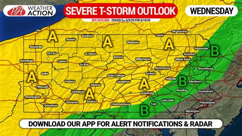 Strong to Severe Storms Likely in Much of Pennsylvania Wednesday