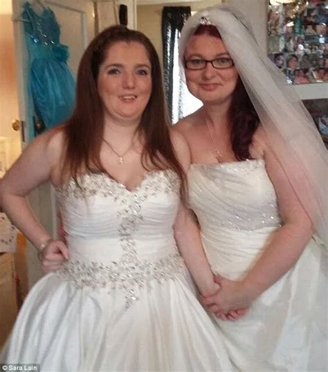 woman marries mum s best friend in lesbian wedding