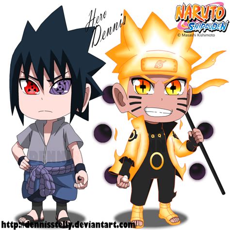 Chibi Naruto And Sasuke Rikudou Mode By Dennisstelly Naruto And