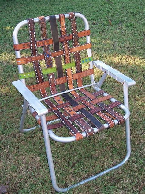 Diy Belted Folding Chair Lawn Chairs Old Chair Western Belts