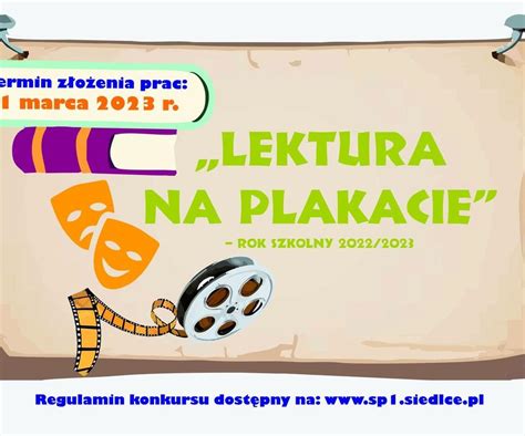 Konkurs Plastyczno Literacki „lektura Na Plakacie” Siedlce Eskapl