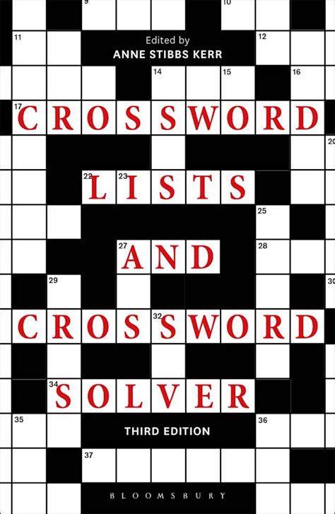 Crossword Lists And Crossword Solver Anne Stibbs Kerr Bloomsbury
