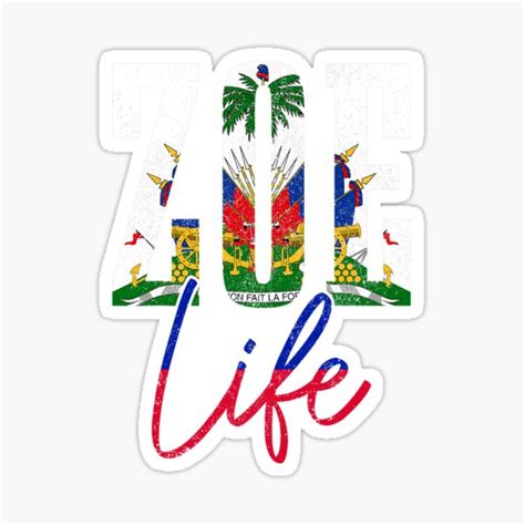 Haiti Flag Zoe Haitian Life Pride Vintage Haiti Sticker For Sale By