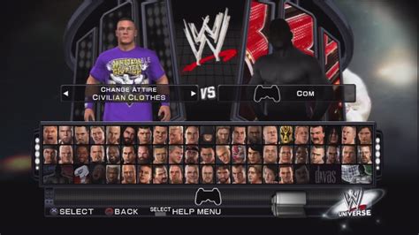 Oyuna başlayarak kendinize wwe smackdown vs raw 2011. WWE Smackdown vs Raw 2011 Character Select Screen ...