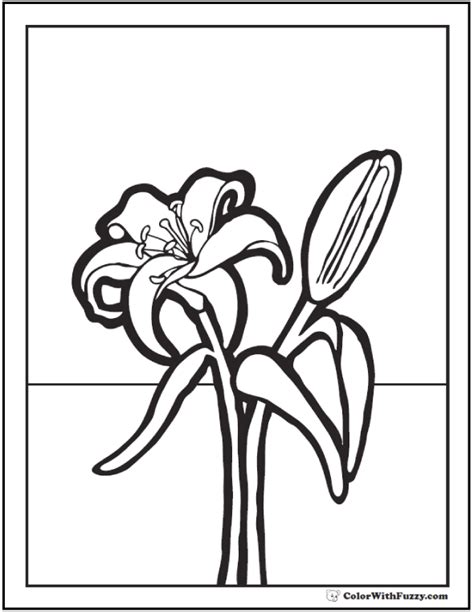 Best Ideas For Coloring Easter Lily Coloring Page