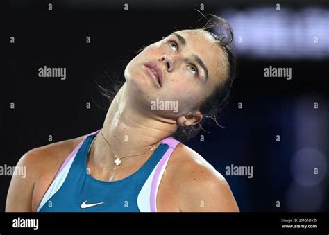 Aryna Sabalenka Of Belarus Reacts During Her Semi Final Match Against