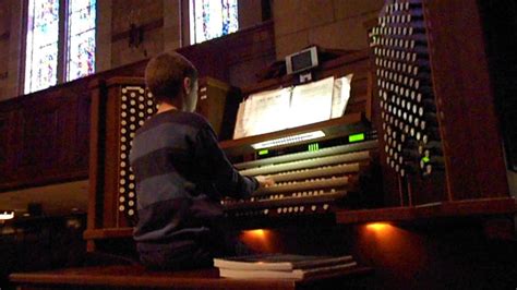 Tim Playing The Pipe Organ At Fountain Street Church Youtube