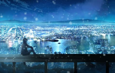 31 Anime Wallpaper City Lights Anime Wallpaper
