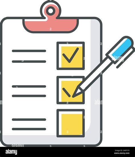 Survey Questionnaire Form Color Icon Checklist Customer Service