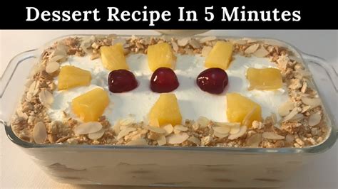 5 minutes dessert recipe very easy and tasty for iftaar ️ youtube