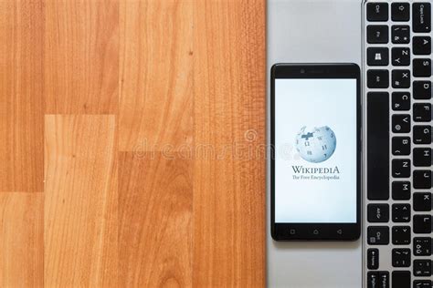 Wikipedia On Smartphone Screen Editorial Photo Image Of Information