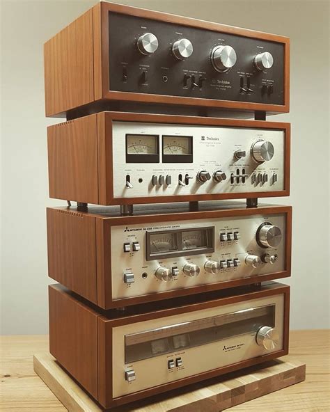 Technİcs And Mitsubishi Vintage Audio Love Audio Rack Hifi Audio