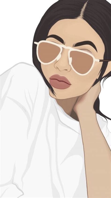 Kylie Jenner Kylie Jenner Drawing Cute Girl Wallpaper Celebrity Artwork