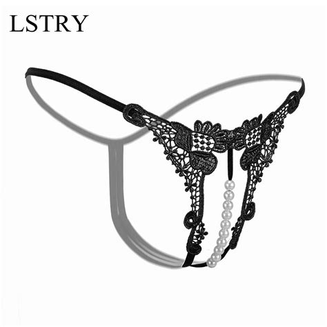 2022 New Sexy Brief Women Pearl Briefs Lace G String Thong Sexy Panties Lstry Sexy Lingerie Sex