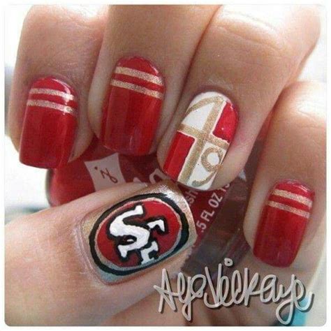 San Francisco 49ers Nails Sports Nails Nfl Nails